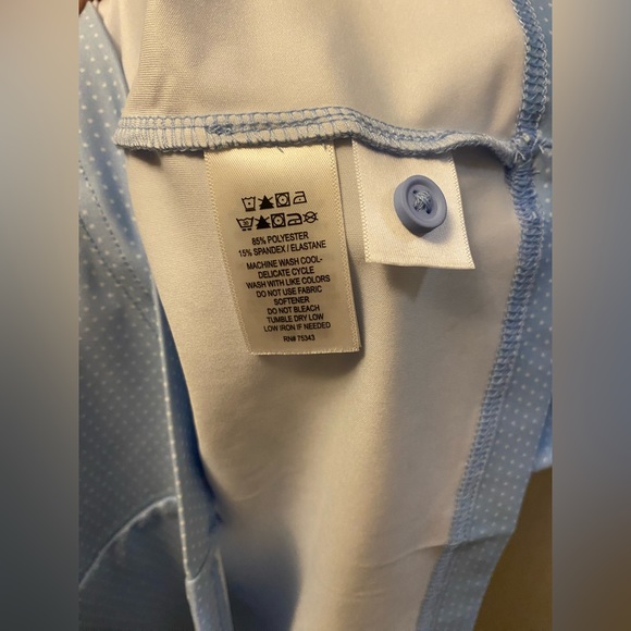 Rorie Whelan Golf UPF 50 blue & white polo - Picture 6 of 6